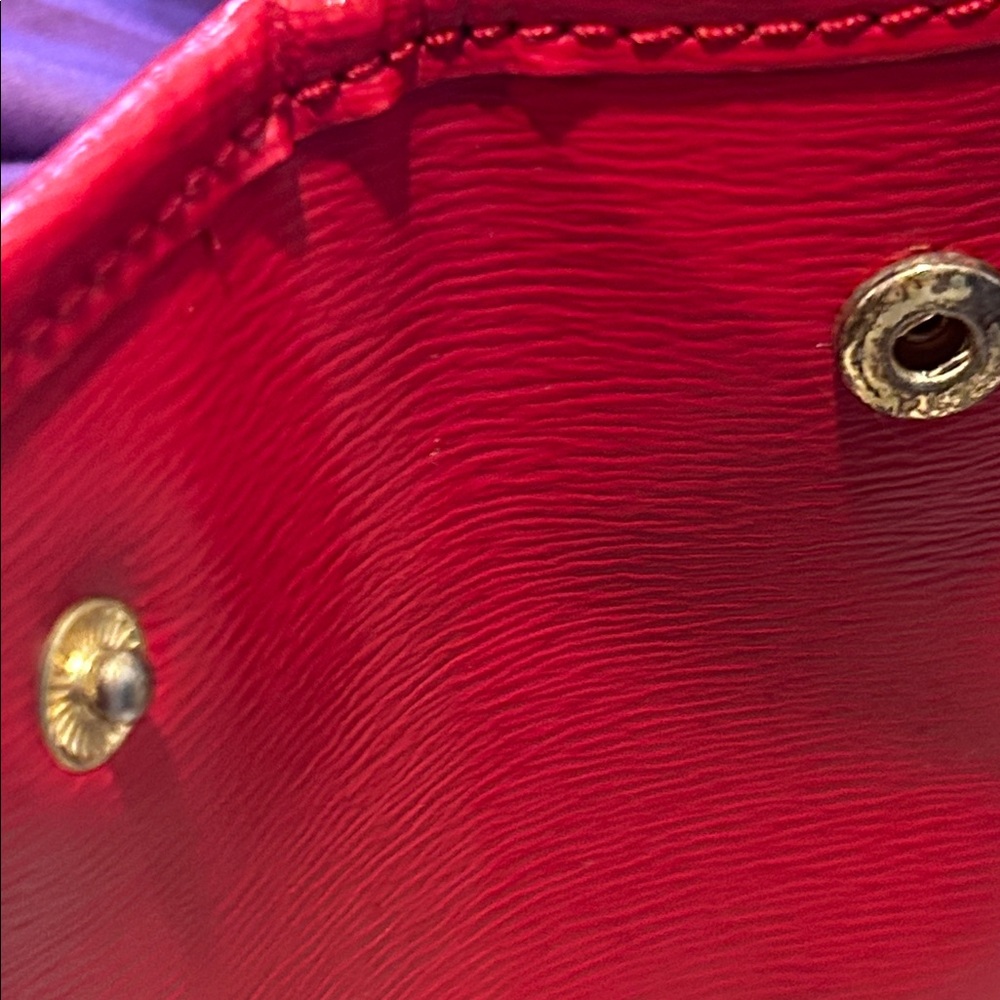 Lauren Ralph Lauren Red Newbury Classic Leather Tote - Picture 8 of 14